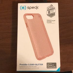 Speck pink glitter phone case